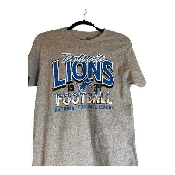 NFL Detroit Lions Gray and Blue Kids Tee Size L 12-14 NWT - Picture 2 of 5